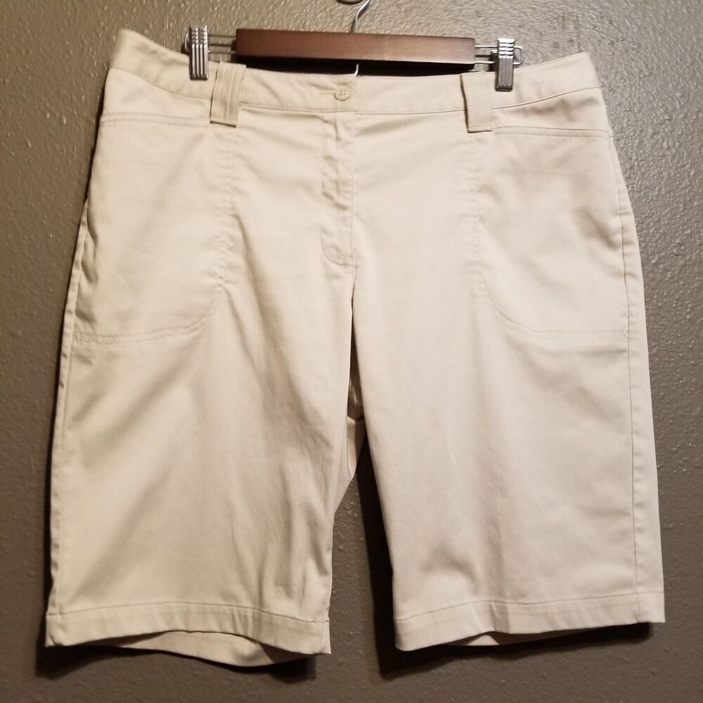 Slazenger 12 Shorts 11 In Inseam Beige Activewear Golf Preppy Classic Basic